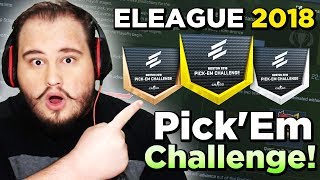 MINHAS APOSTAS PARA O MAJOR 2018😜 ELEAGUE BOSTON 2018 PickEm Challenge [upl. by Anomar761]