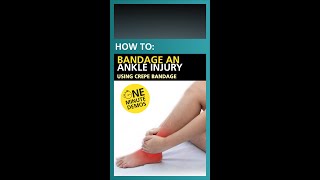 How to Bandage an Ankle Injury Using Crepe Bandage  One Minute Demos  YouTube Shorts [upl. by Ethban126]