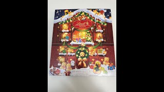 Lindt Holiday Chocolate Teddy Bear Advent Calendar Unboxing [upl. by Comptom]