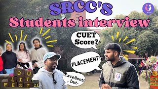 SRCC Students InterviewAsking CUET Score Placements Fests Real Review [upl. by Adnouqal]