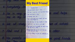 My Best Friend Essay 10 Lines Essay on My Best Friend in English  10 Lines on My Best Friend [upl. by Akemaj414]