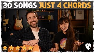 Top 30 Easy Guitar Songs  ONLY 4 Chords G Em C D [upl. by Kyl828]