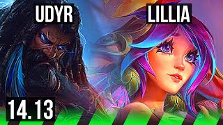 UDYR vs LILLIA JGL  814 Godlike 600 games  EUW Master  1413 [upl. by Tsenrae]