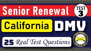 California DMV Written Test 2024  DMV Senior Written Test 2024  DMV Renewal For Seniors  Test 3 [upl. by Dayle]