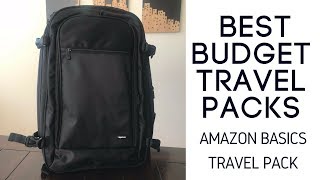 Best Budget Travel Packs Amazon Basics CarryOn Travel Backpack [upl. by Skantze54]