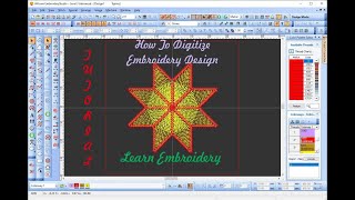 How to Digitizie Embroidery Designing \ Punching Tutorial wilcomembroiderydesigns course [upl. by Onateyac119]