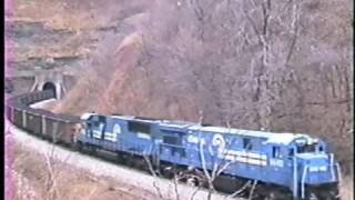 Great sounding Conrail GE stops for a fast crew change White Cottage PA 2011990 [upl. by Mariken]