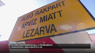 Budapesten a Bem rakparton a csillaghegyi öblözetnél és a Margitszigeten kell fokozottan védekezni [upl. by Nuhsal527]