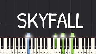 Adele  Skyfall Piano Tutorial  Medium [upl. by Malsi]