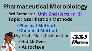 STERILIZATION Dry heat method Moist heat method Hot Air Oven Autoclave UNIT2nd L3 MICROBIOLOGY [upl. by Enihpesoj]