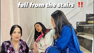 Eid per stairs say gir gai  sab pareshan hogye Sistrology  Rabia Faisal [upl. by Cyna]