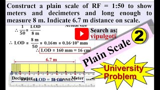 Plain scale5 EG8 RF How to draw plain scale Construction of simple scale [upl. by Anawk]