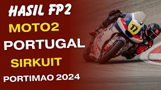 HASIL FP2 MOTO2 PORTIMAO PORTUGAL 2024 [upl. by Felita723]