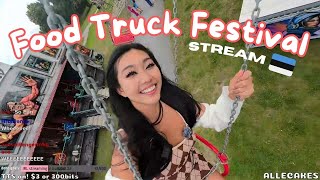 FOOD TRUCK FESTIVAL in Tallinn Estonia  Day 52 Europe Trip Stream [upl. by Ocirnor445]