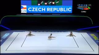 CZECH REPUBLIC  JUNIORS TRIO Aerobic Gymnastics European Championships 2019 [upl. by Anissa]