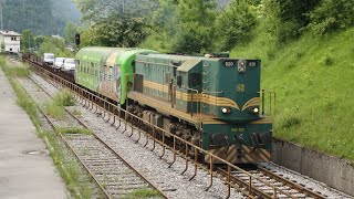 SŽ 644020 pospešuje avtovlak Bohinjska Bistrica predor Diesellok Autozug Slovenia car shuttle train [upl. by Weisman]