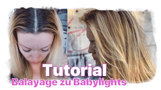 In 90 Min BLONDE👱‍♀️STRÄHNEN❤ nach BALAYAGE  Anleitung zum selber machen  Friseurmeisterin Monja [upl. by Anear]