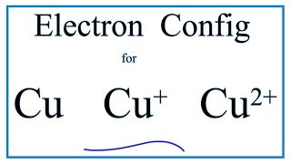 Electron Configuration for Cu Cu and Cu2 Copper and Copper Ions [upl. by Enylecoj]