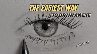 The easiest way to draw an eye  stepbystep guide for drawing an eye [upl. by Ardekan]