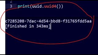 generate id using uuid python [upl. by Eidda]