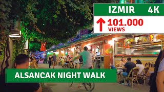 IZMIR Turkey Night Walking Tour Alsancak 4September 20214k UHD 60fps [upl. by Eidac]