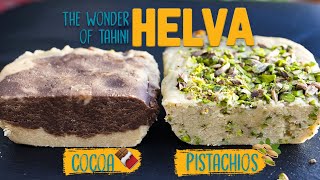 How to make HELVA at HOME 😍  2 Halva Recipes 1Pistachios 2Cocoa  Refika’s Special Oven Helva 🤤 [upl. by Nollahs]