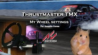 Thrustmaster TMX pro Wheel Settings for Assetto Corsa [upl. by Ylebmik816]