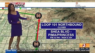 NB Loop 101 to close this weekend in Scottsdale [upl. by Katie727]