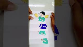 Jhalpaper folding art 🩷funnypaperfoldingartdrawingcomedycartoontiktokforyoulikeshortsbts [upl. by Lennor]