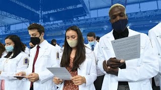 Columbia Med Students Recite New Hippocratic Oath [upl. by Eniar]