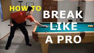 Pool BREAK SHOT Technique Advice  How to Break [upl. by Suiremed]