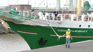 Segelschiff ALEXANDER von HUMBOLDT II in Bremerhaven [upl. by Siahc853]