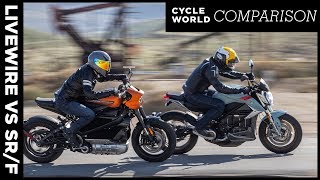 2020 HarleyDavidson LiveWire vs Zero Motorcycles SRF Premium  Motorcycle Comparison [upl. by Wheaton123]