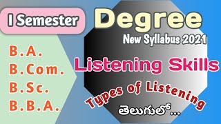 Types of Listening in Telugu [upl. by Angell]