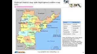 Andhra Pradesh Editable Map [upl. by Becki]