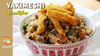 Yakimeshi de coliflor  Cocina Vegan Fácil [upl. by Shellans]