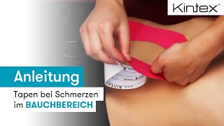 Tapen bei Schmerzen im Bauchbereich  Kintex® Anleitung zum Kinesiologie Tapen [upl. by Inaboy]