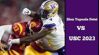 Zion Tupuola Fetui vs USC 2023 [upl. by Anirehc]