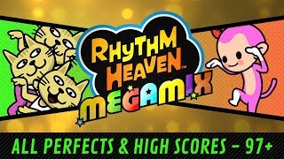 Rhythm Heaven Megamix  All Perfects  High Scores 60 fps [upl. by Berman]