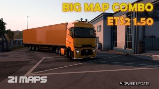 Big 21 Maps Combo for ETS2 150  with Beyond Roex Eurafrica Great Steppe Transibir  Tutorial [upl. by Arec]