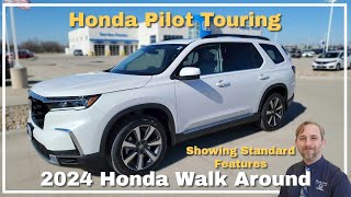 2024 Honda Pilot Touring Walkaround Standard Features unchanged from 2023 [upl. by Sprage311]