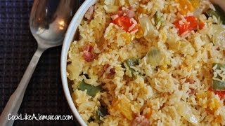 Jamaican Seasoned Rice Recipe [upl. by Ecidnak]