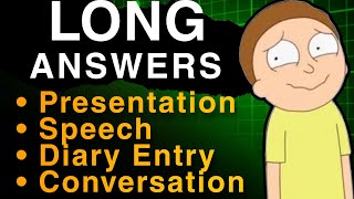 Class 10 English Long Answers Tricks🔥 Diary entry Speech draft Presentation draft Conversation [upl. by Nairrod]