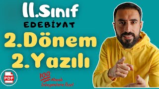 11Sınıf Edebiyat 2Dönem 2YAZILI SORULARI 💯 11 Edebiyat Sınava Hazırlık Çalışması [upl. by Assirak]