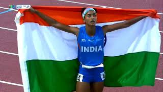 16yearold Heena Rezoana🇮🇳 won Gold  Asian U20 athletics championship south Korea 🇰🇷 2023 [upl. by Thanh]