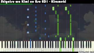 Shigatsu wa Kimi no Uso ED1  Kirameki Normal MidiSheet Music Piano Tutorial [upl. by Leverett]