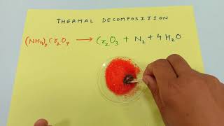 Volcanic eruption Demonstration  Thermal Decomposition of Ammonium dichromate Chemistry STD 812 [upl. by Kass]