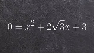 Factoring a perfect square trinomial with a square root [upl. by Blau]