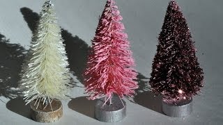 How to paint and glitter a bottle brush tree [upl. by Toddie890]