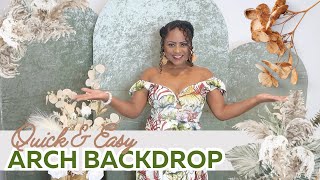 DIY QUICK and EASY ARCH BACKDROP  COVERS EVENT PLANNING LIVING LUXURIOUSLY FOR LESS [upl. by Rawley921]